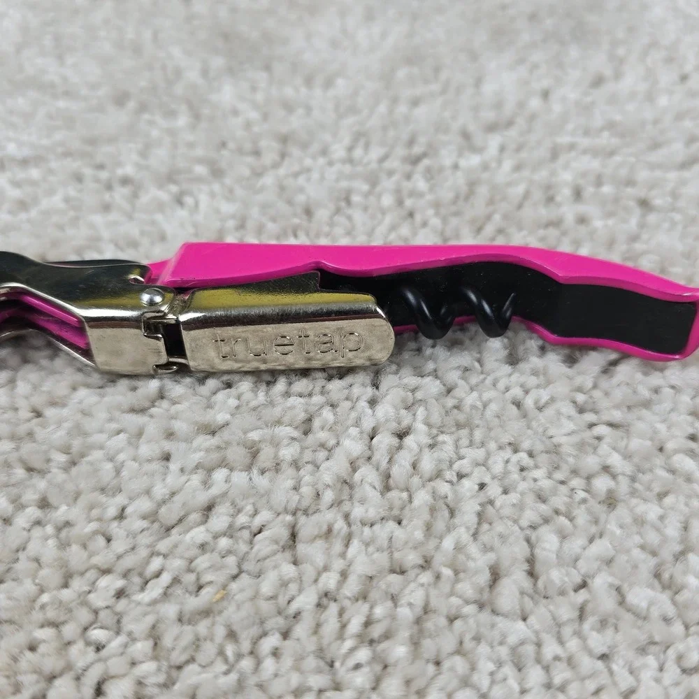 TrueTap Wine Opener Pink Double Hinged Waiters Corkscrew Foil Cutter‎ Toledo